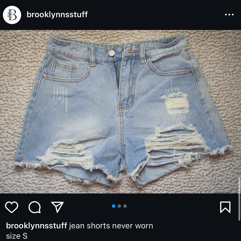 jean shorts never worn! size S